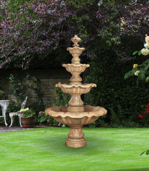 Renaissance Fountain Garden Cement Large Scale Four Tiered Statuary